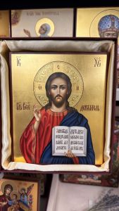 Рукописная икона Спас Вседержитель №130 