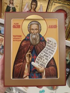 Рукописная икона Макарий Унженский №2