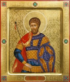 Рукописная икона Виктор Дамасский
