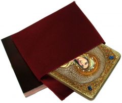 Икона ручной работы Мария Магдалина с камнями