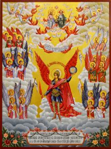 Рукописная икона Собор Архистратига Михаила 3