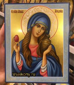 Рукописная икона Мария Магдалина 11 
