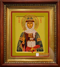 Рукописная икона Ольга равноапостольная 14 (Размер 21*25 см)
