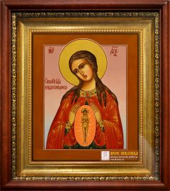 Рукописная икона Помощница в родах 9 (Размер 17*21 см)