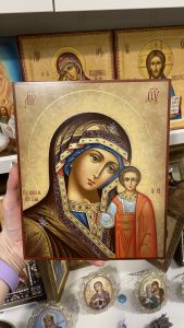 Рукописная икона Казанская №37 