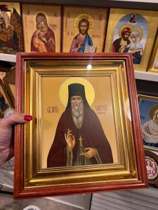 Рукописная икона Амвросий Оптинский
