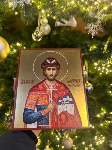 Рукописная икона Владимир Новгородский
