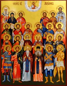 Рукописная икона Собор святых Максимов 