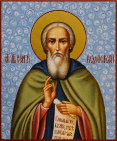 Рукописная икона Сергий Радонежский №47 