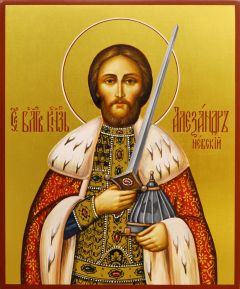 Рукописная икона Александр Невский №87 