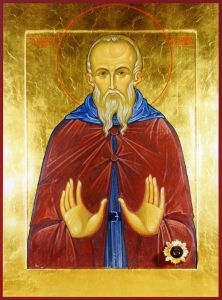Рукописная икона Пимен Великий