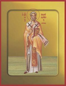 Рукописная икона Поликарп Смирнский