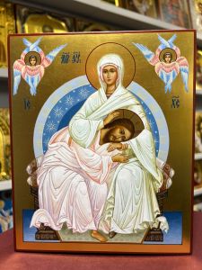 Рукописная икона Матерь Смирения 
