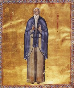 Рукописная икона Петр Галатийский Молчальник