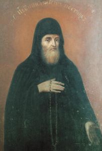 Рукописная икона Пимен Печерский Постник