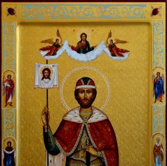 Мерная икона Александр Невский с резьбой 4