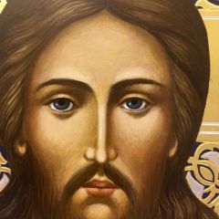 Рукописная икона Спас Нерукотворный 12 