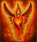 Рукописная икона Серафим