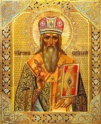 Рукописная икона Варсонофий Тверской Казанский