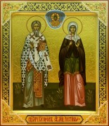 Рукописная икона Киприан и Иустина 2